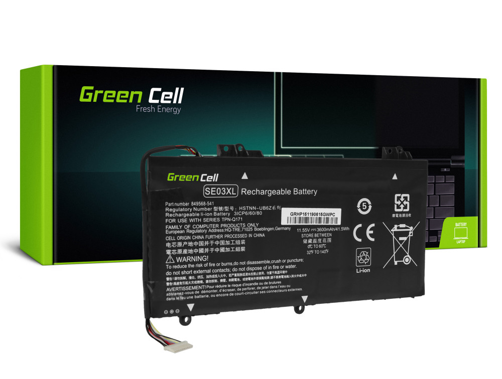 Green Cell SE03XL HSTNN-LB7G HSTNN-UB6Z akku: HP Pavilion 14-AL 14-AV / 11.55V 3400mAh (HP151)