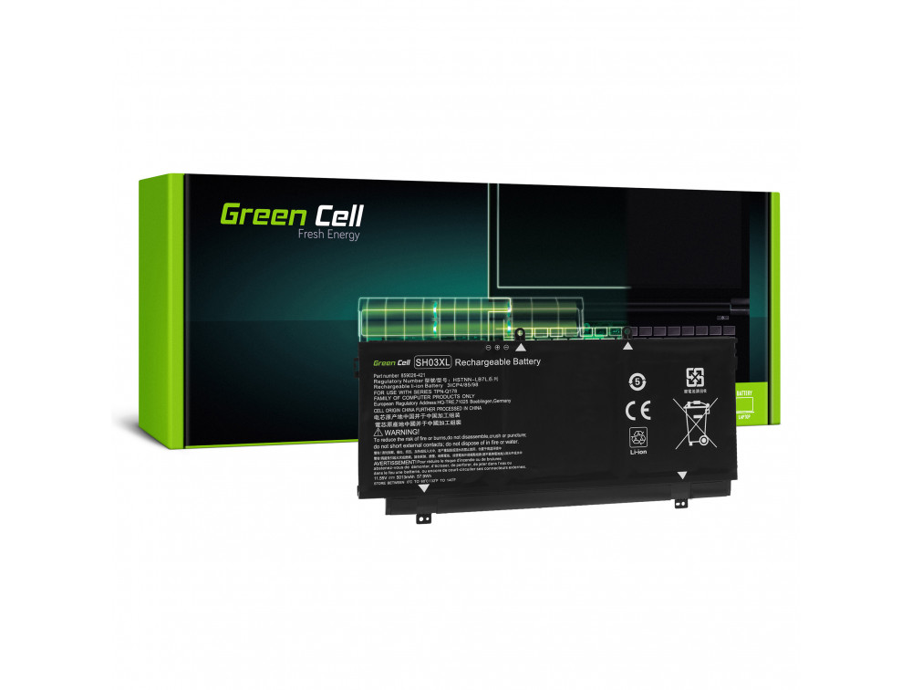 Green Cell SH03XL akku: HP Spectre x360 13-AC 13-W 13-W050NW 13-W071NW / 11.55V 4200mAh (HP147)