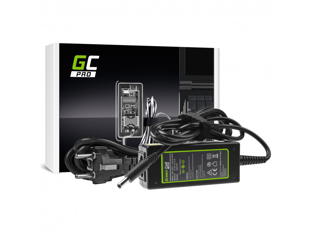 Green Cell laturi: Dell XPS 13 9343 9350 9360 Inspiron 15 3552 3567 5368 5551 5567 / 45W / 19.5V 2.31A / 4.5-3.0mm (AD57AP)