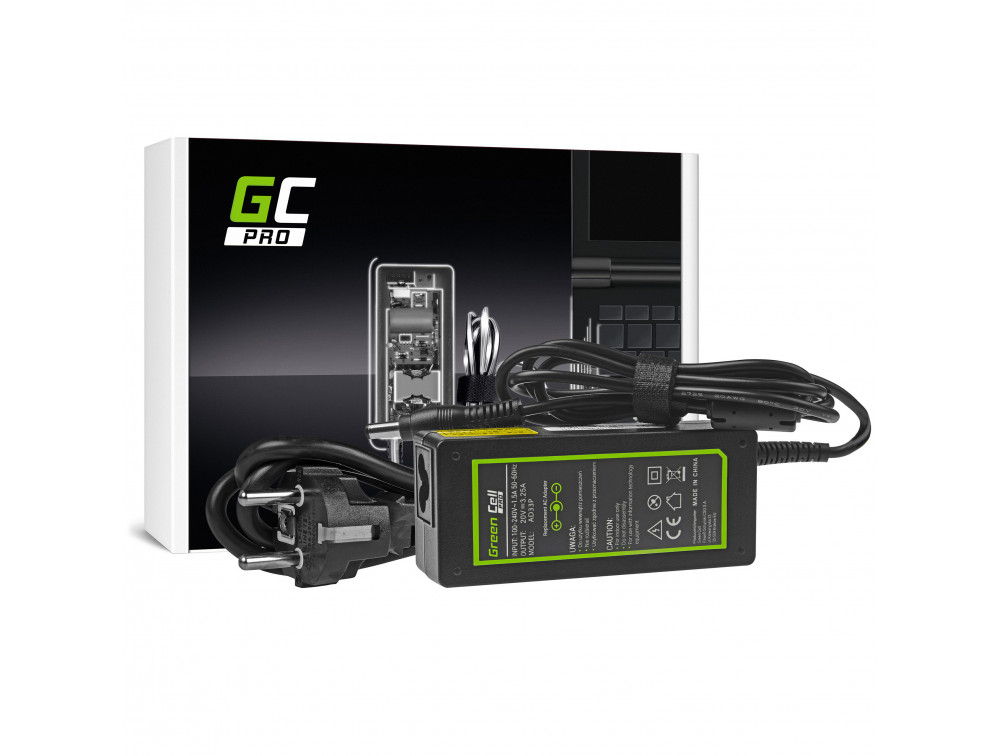 Green Cell laturi: Lenovo B560 B570 G550 G575 G580 IdeaPad Z560 P580 / 65W / 20V 3.25A / 5.5-2.5mm (AD33P)