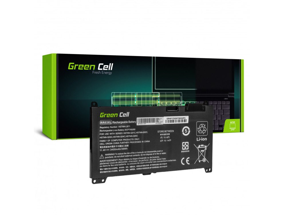 Green Cell RR03XL akku: HP ProBook 430 G4 G5 440 G4 G5 450 G4 G5 455 G4 G5 470 G4 G5 / 11.4V 3400mAh (HP183)