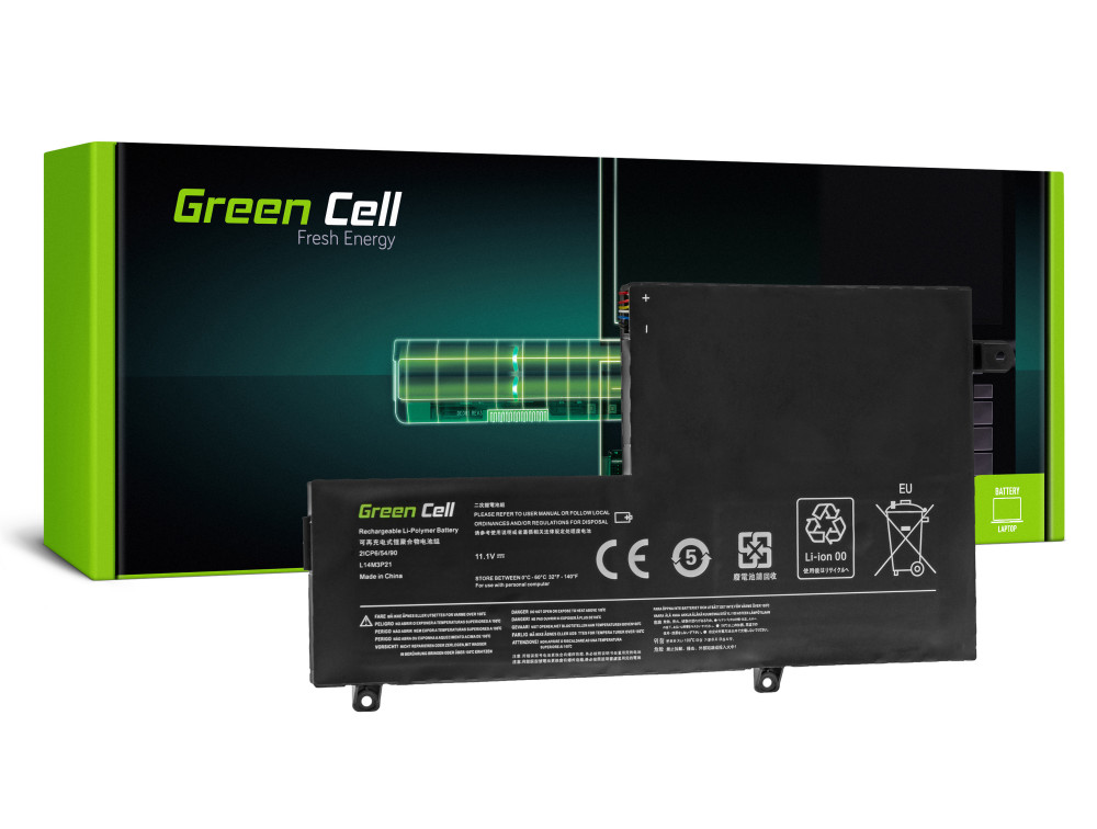 Green Cell L14M3P21 akku: Lenovo Yoga 500-14IBD 500-14ISK 500-15IBD 500-15ISK / 11.1V 3500mAh (LE124)