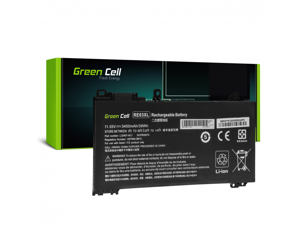 Green Cell-akku RE03XL HP ProBook 430 G6 G7 440 G6 G7 445 G6 G7 450 G6 G7 455 G6 G7 445R G6 455R G6 (HP181)