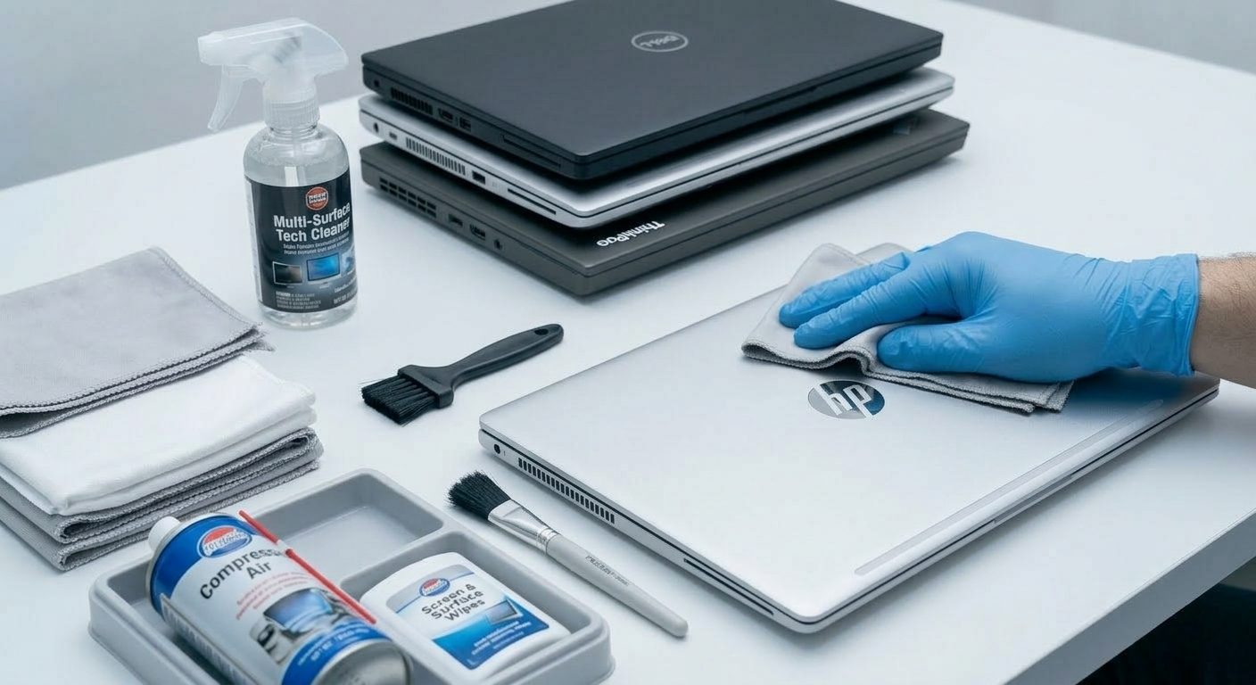 Laitteen puhdistus kunnostuksen aikana